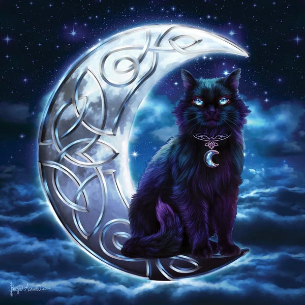 Global Patterns: Celtic Black Cat by Brigid Ashwood