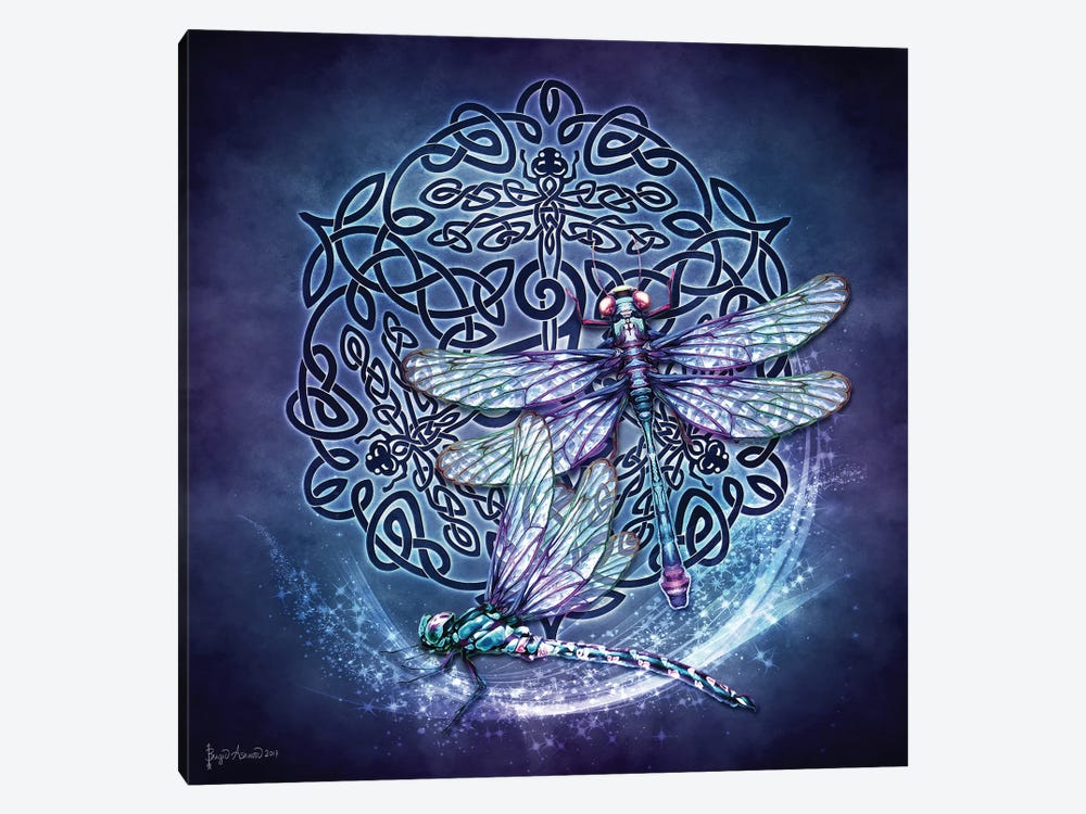 Celtic Dragonfly by Brigid Ashwood 1-piece Canvas Print