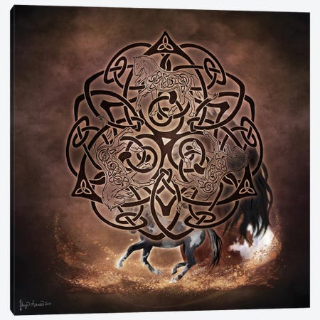 Celtic Horse Canvas Print #BGW20} by Brigid Ashwood Canvas Print