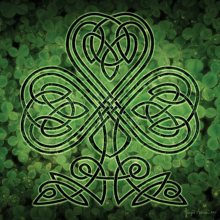 Celtic Shamrock by Brigid Ashwood wall art