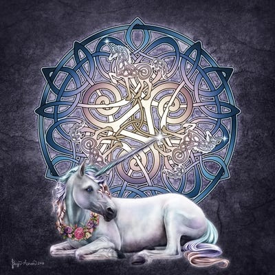 Celtic Unicorn by Brigid Ashwood acrylic art print