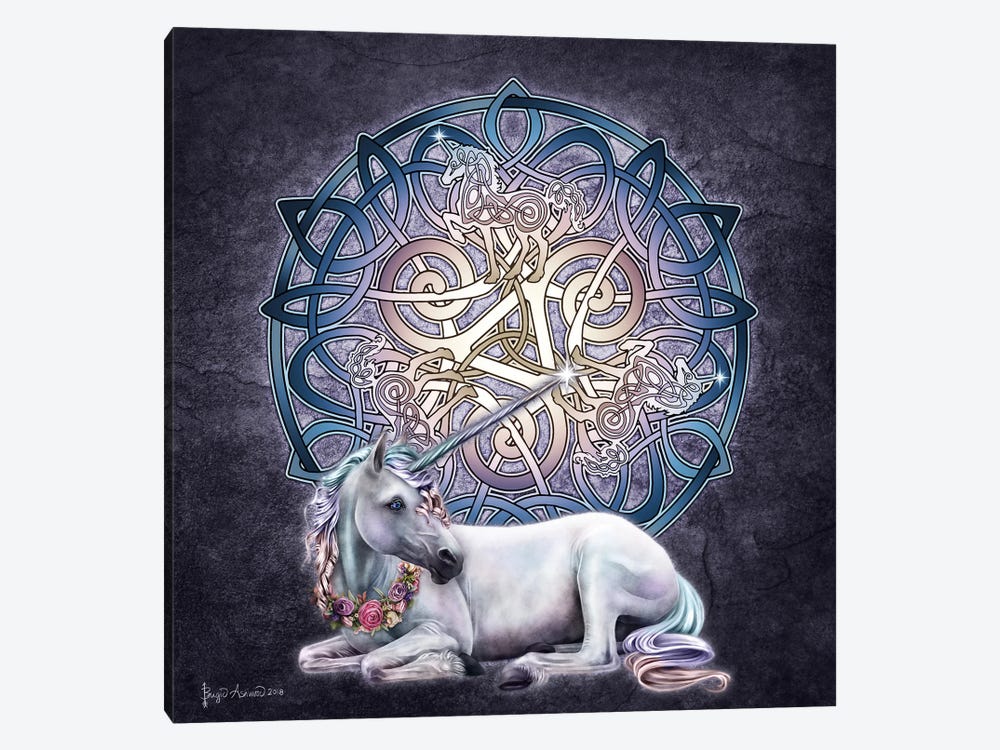 Celtic Unicorn by Brigid Ashwood 1-piece Canvas Print