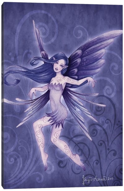 Fairy Sprite Windy Canvas Art Print - Wings Art