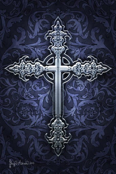 Damask: Gothic Cross by Brigid Ashwood