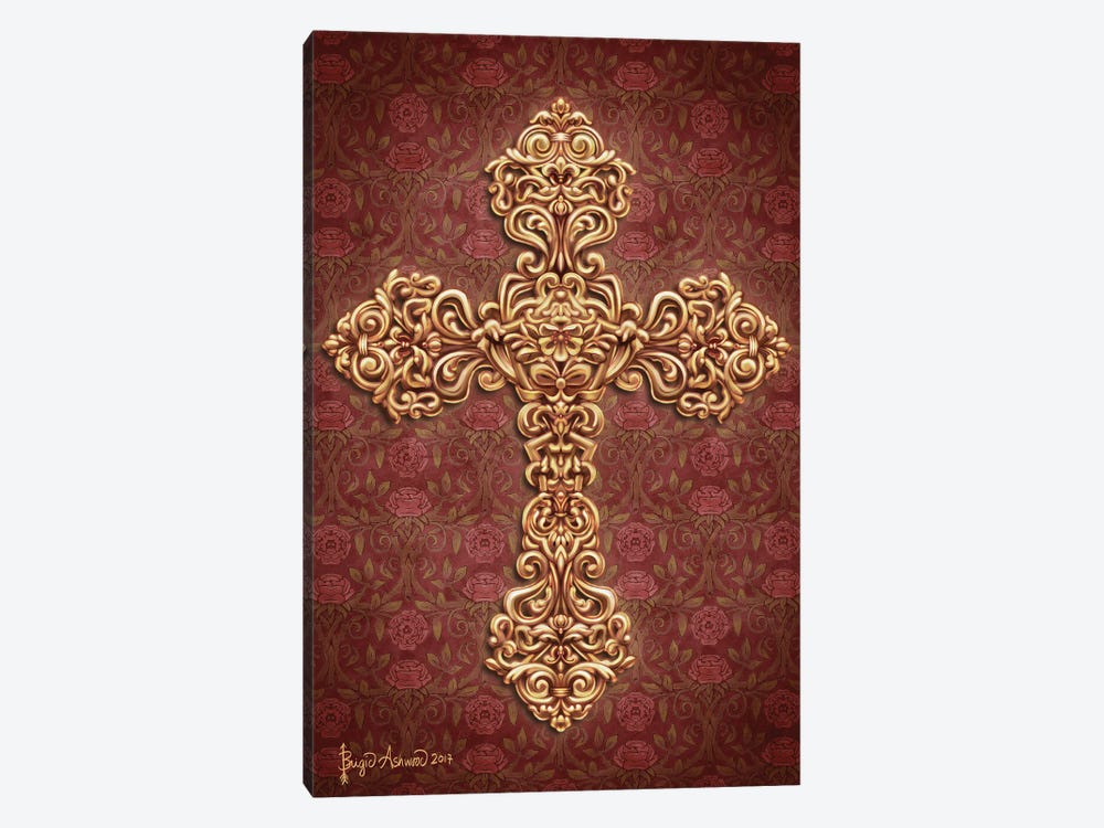 Nouveau Cross by Brigid Ashwood 1-piece Canvas Art Print