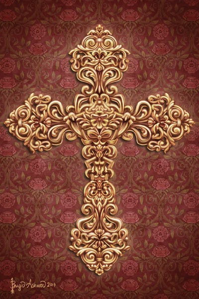 Floral & Botanical Patterns: Nouveau Cross by Brigid Ashwood
