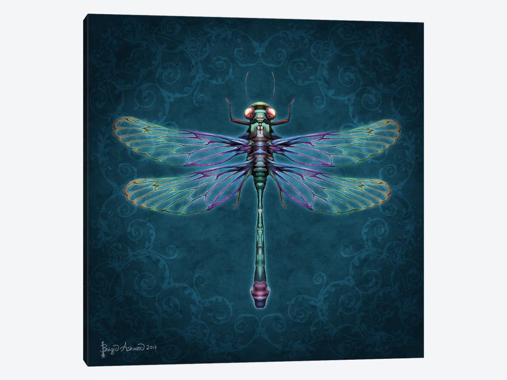 Damask Dragonfly by Brigid Ashwood 1-piece Art Print