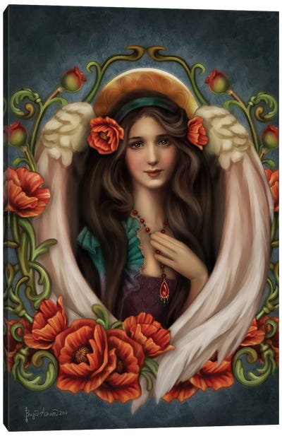 Poppy Angel Canvas Art Print - Wings Art