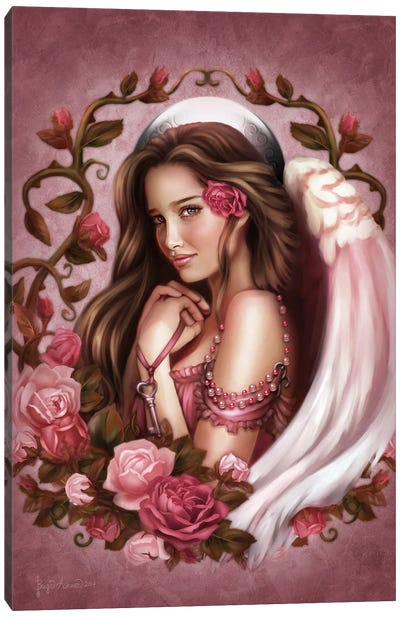 Rose Angel Canvas Art Print - Key Art