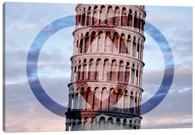 Leaning In The Sky Canvas Art Print - Leaning Tower of Pisa