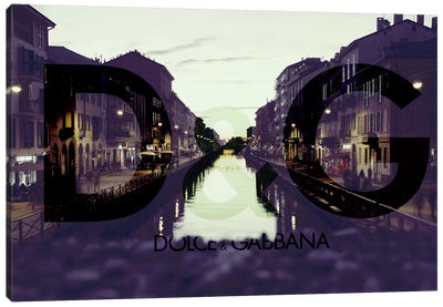 Paint The Town Purple Canvas Art Print - Dolce & Gabbana Art