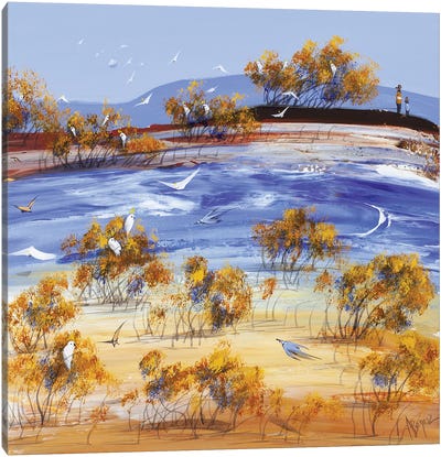 Watching The Water Canvas Art Print - Adam Bogusz