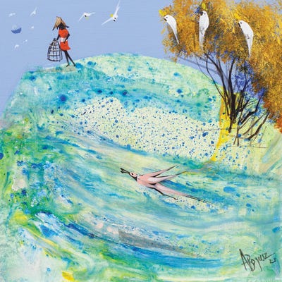 Wild Blue by Adam Bogusz framed canvas print