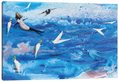 Fly Away Canvas Art Print - Free Falling