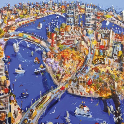 Over The Blue by Adam Bogusz framed canvas print