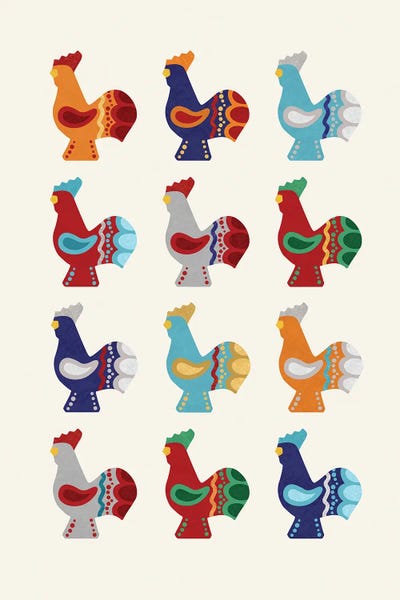 Chickens & Roosters: Dala Roosters by Beth Bordelon