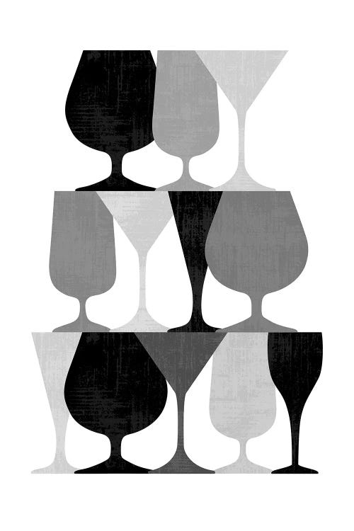 Beverage Glasses Black And White