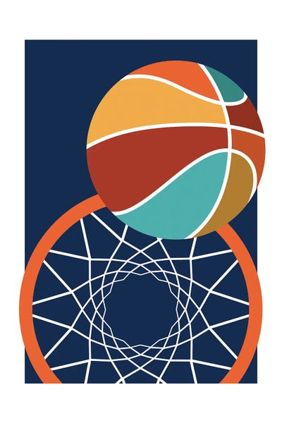 Kids Sports Art: Free Throw by Beth Bordelon