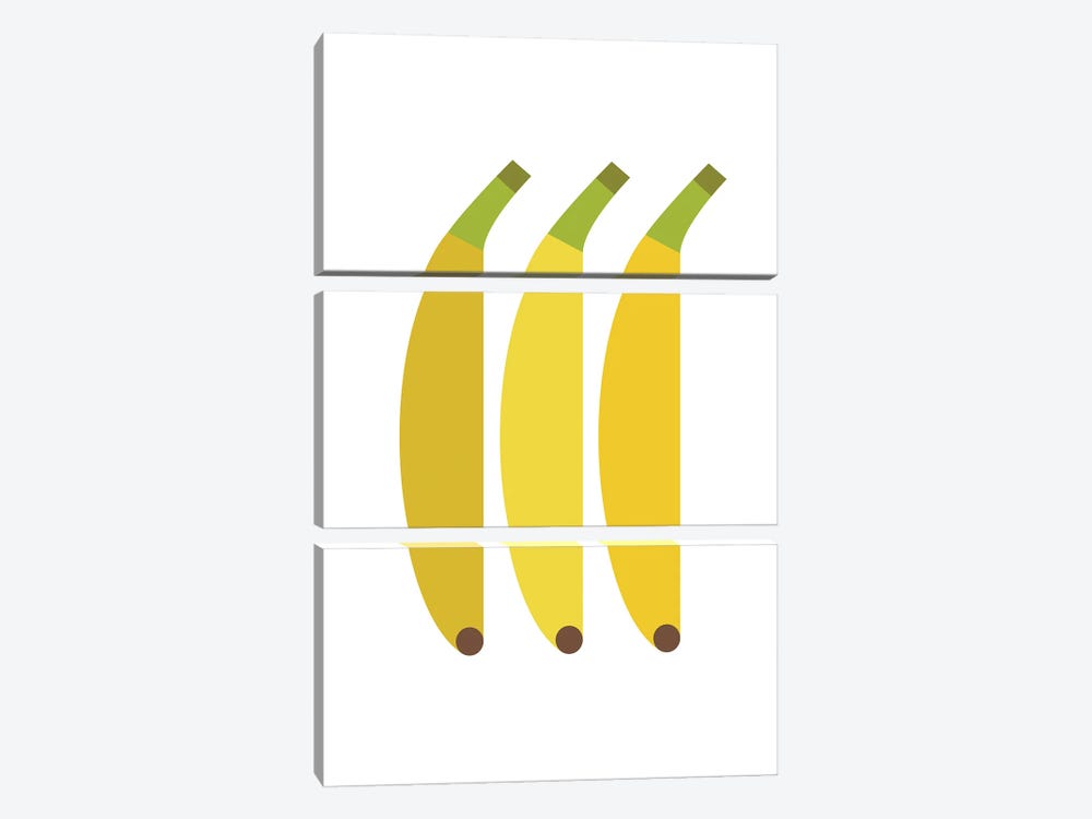 Graphic Bananas by Beth Bordelon 3-piece Art Print