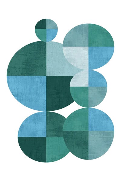 Circular Blues by Beth Bordelon canvas print