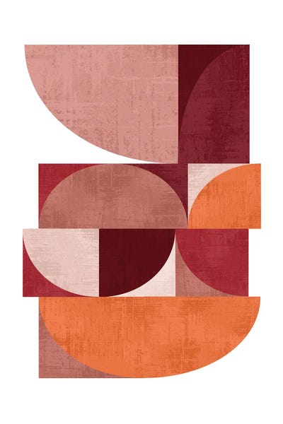 Circular Oranges by Beth Bordelon framed canvas print