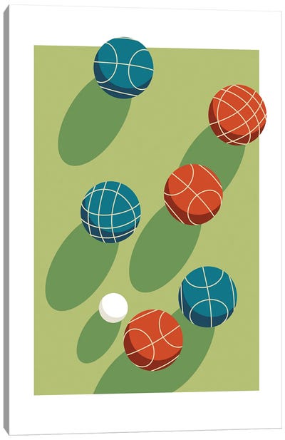 Bocce Ball Game Canvas Art Print - Beth Bordelon