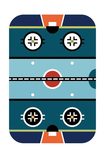 Kids Sports Art: Hockey Rink Modern Art by Beth Bordelon