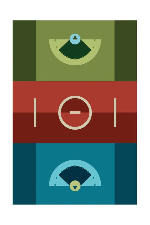 Lacrosse Field Modern Art by Beth Bordelon wall art