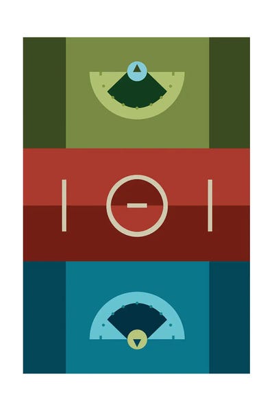 Kids Sports Art: Lacrosse Field Modern Art by Beth Bordelon