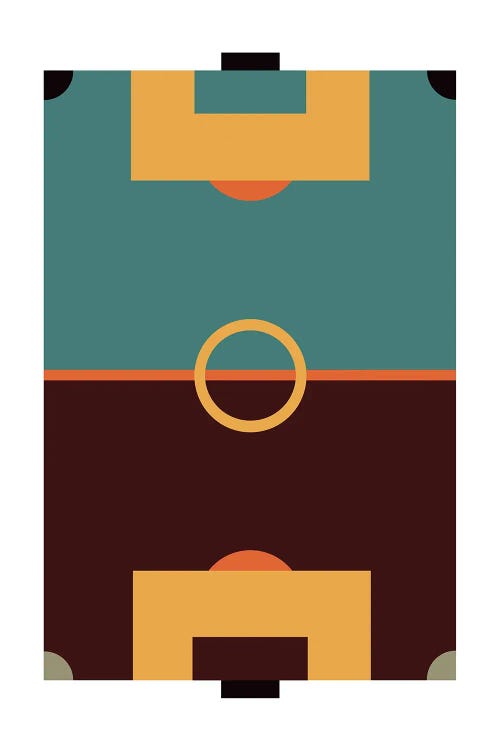 Soccer Field Modern Art by Beth Bordelon wall art