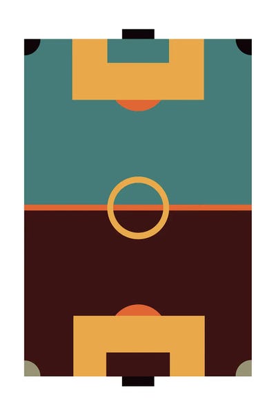 Kids Sports Art: Soccer Field Modern Art by Beth Bordelon