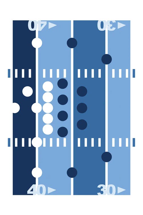 Football Field In Blue