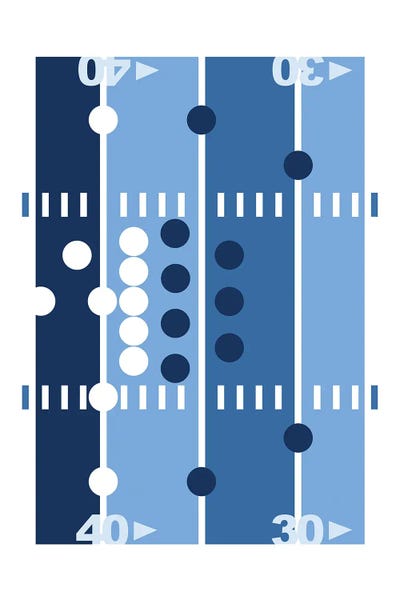 Football Field In Blue