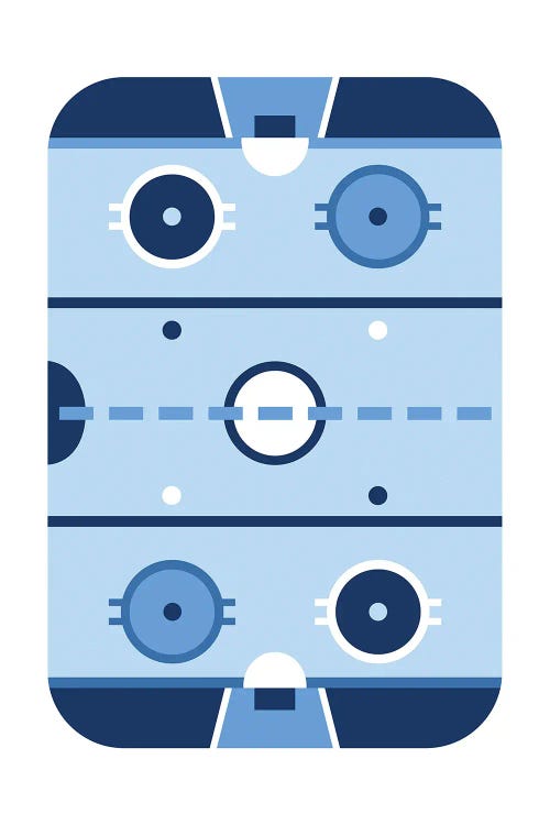 Hockey Rink In Blue by Beth Bordelon wall art