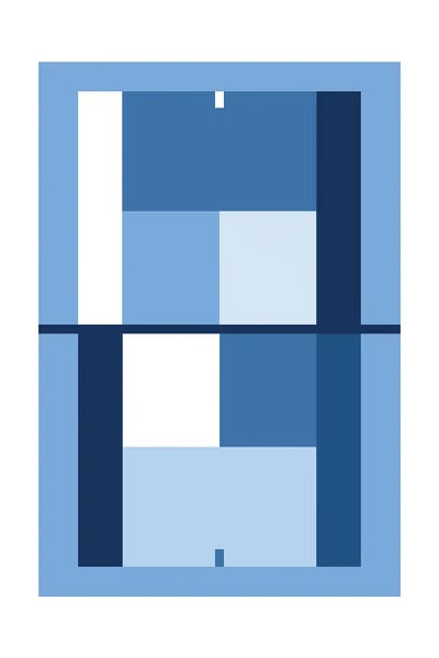 Kids Sports Art: Tennis Court In Blue by Beth Bordelon