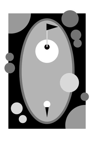 Black & White: Golf Course In Black And White by Beth Bordelon