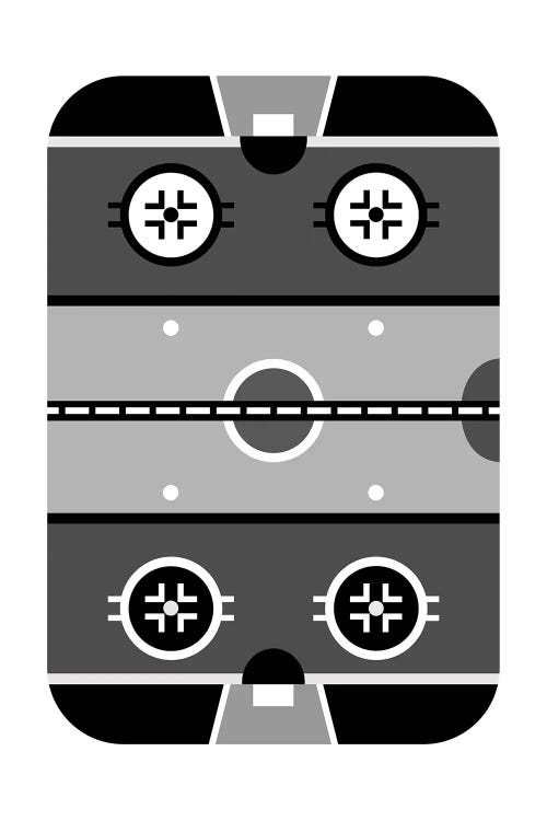 Hockey Rink In Black And White by Beth Bordelon wall art
