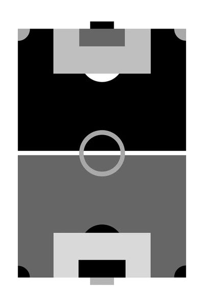 Black & White: Soccer Field In Black And White by Beth Bordelon