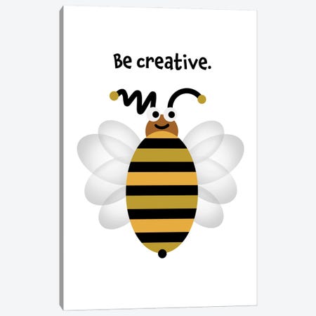 Bumblebee Be Creative Canvas Print #BHB221} by Beth Bordelon Canvas Artwork