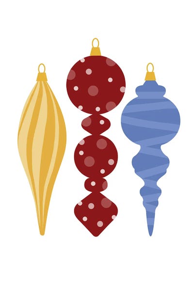 Beth Bordelon: Christmas Ornaments Tall by Beth Bordelon