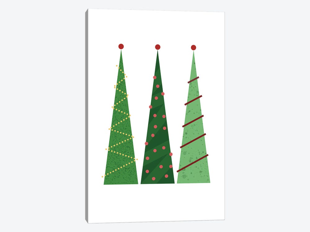 Christmas Trees by Beth Bordelon 1-piece Canvas Print