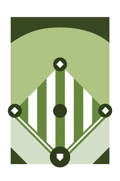 Baseball Field In Green by Beth Bordelon wall art