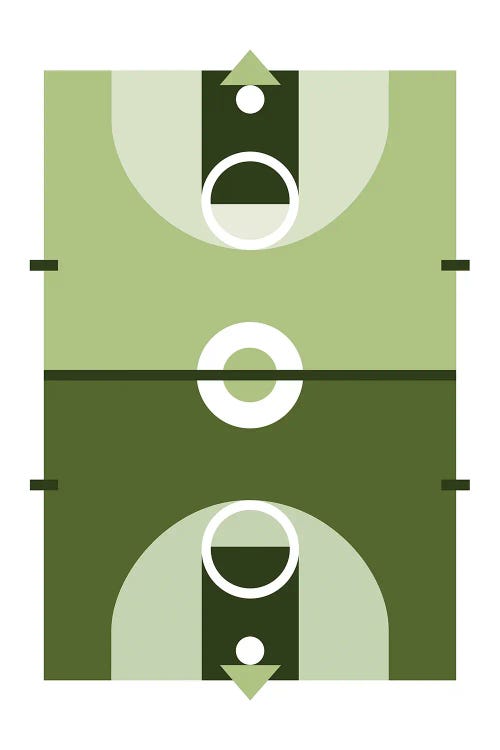 Basketball Court In Green