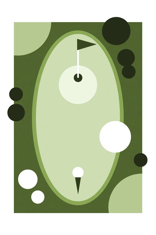 Golf Course In Green by Beth Bordelon wall art