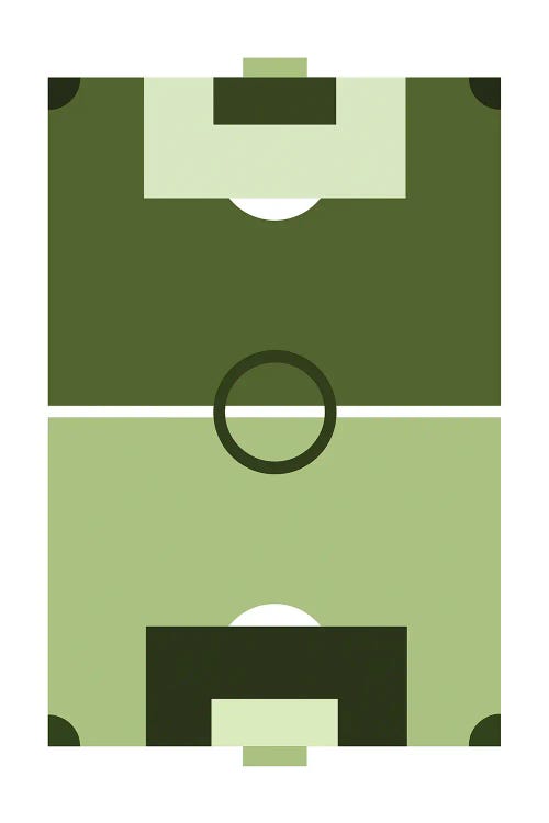 Soccer Field In Green by Beth Bordelon wall art