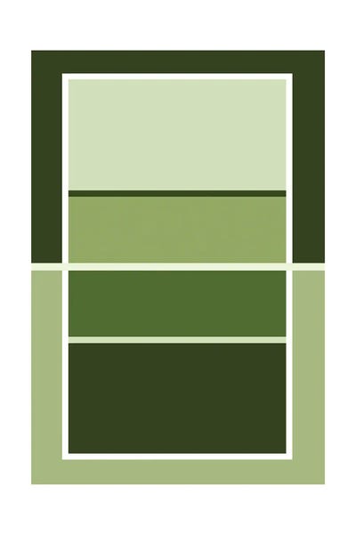 Kids Sports Art: Volleyball Court In Green by Beth Bordelon