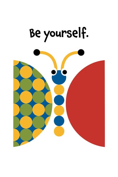Be Yourself Butterfly by Beth Bordelon canvas print