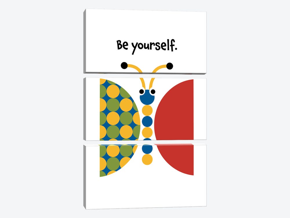 Be Yourself Butterfly by Beth Bordelon 3-piece Canvas Art