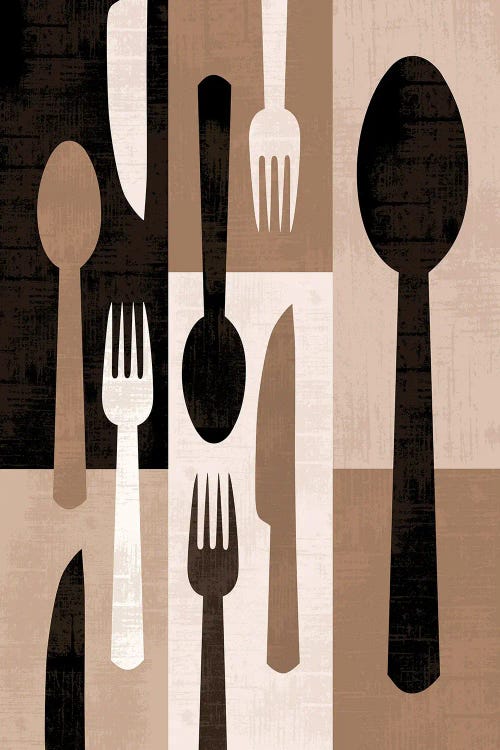 Mod Silverware by Beth Bordelon wall art