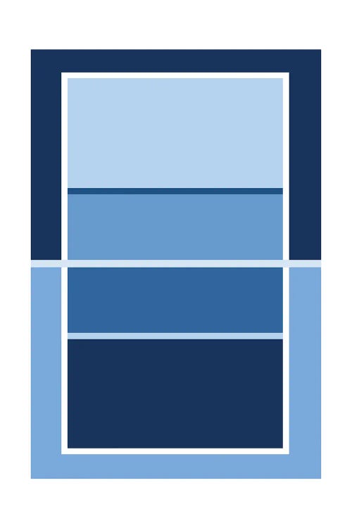 Volleyball Court In Blue by Beth Bordelon wall art
